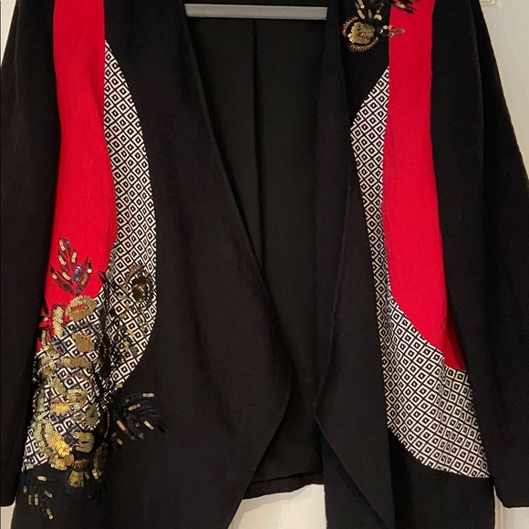 Chico's Elegant Black Blazer Size 1 - Picture 7 of 9